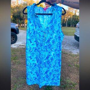 Lilly Pulitzer Blue Tank Top / Sleeveless Blouse / XL